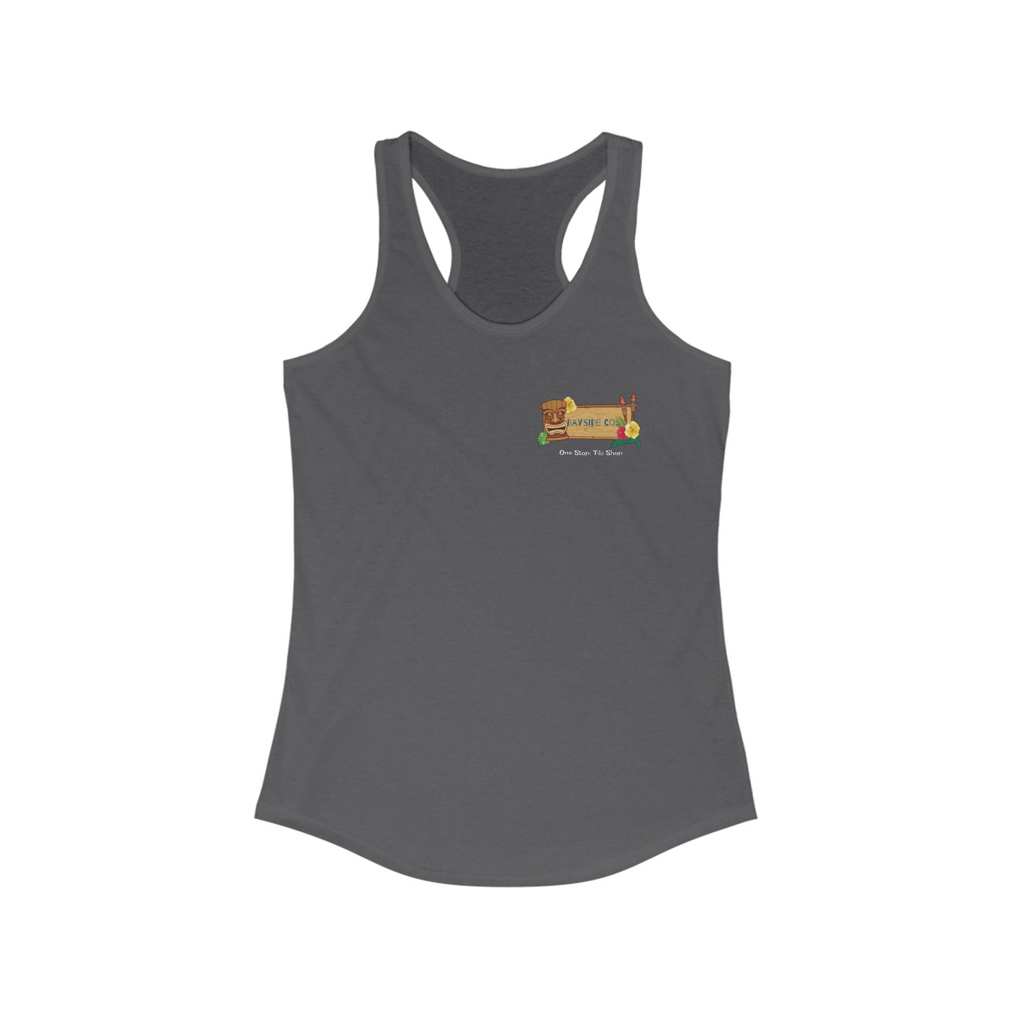 Bayside Co "One Stop, Tiki Shop" Women's Razorback Tank Top