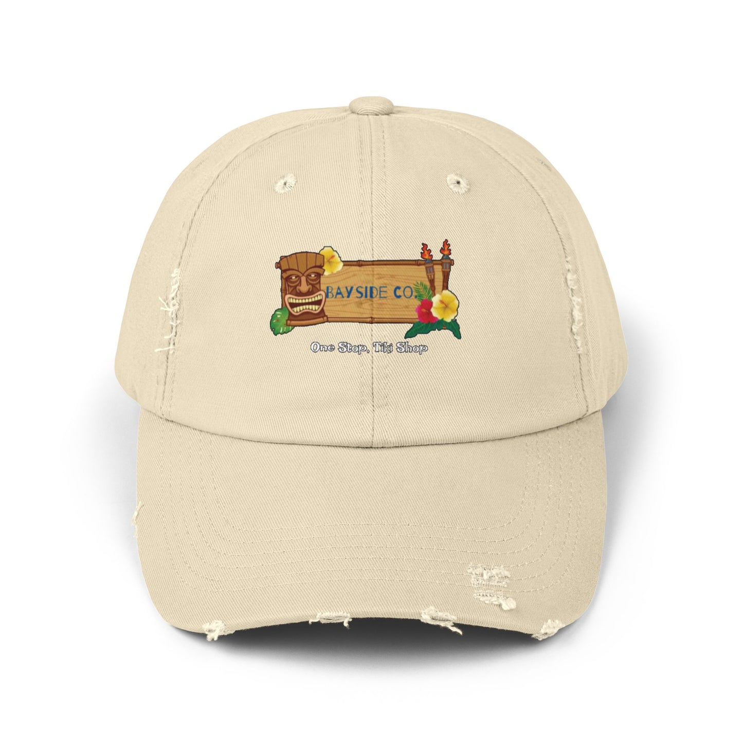 Bayside Co "One Stop, Tiki Shop" Distressed Coastal Cap