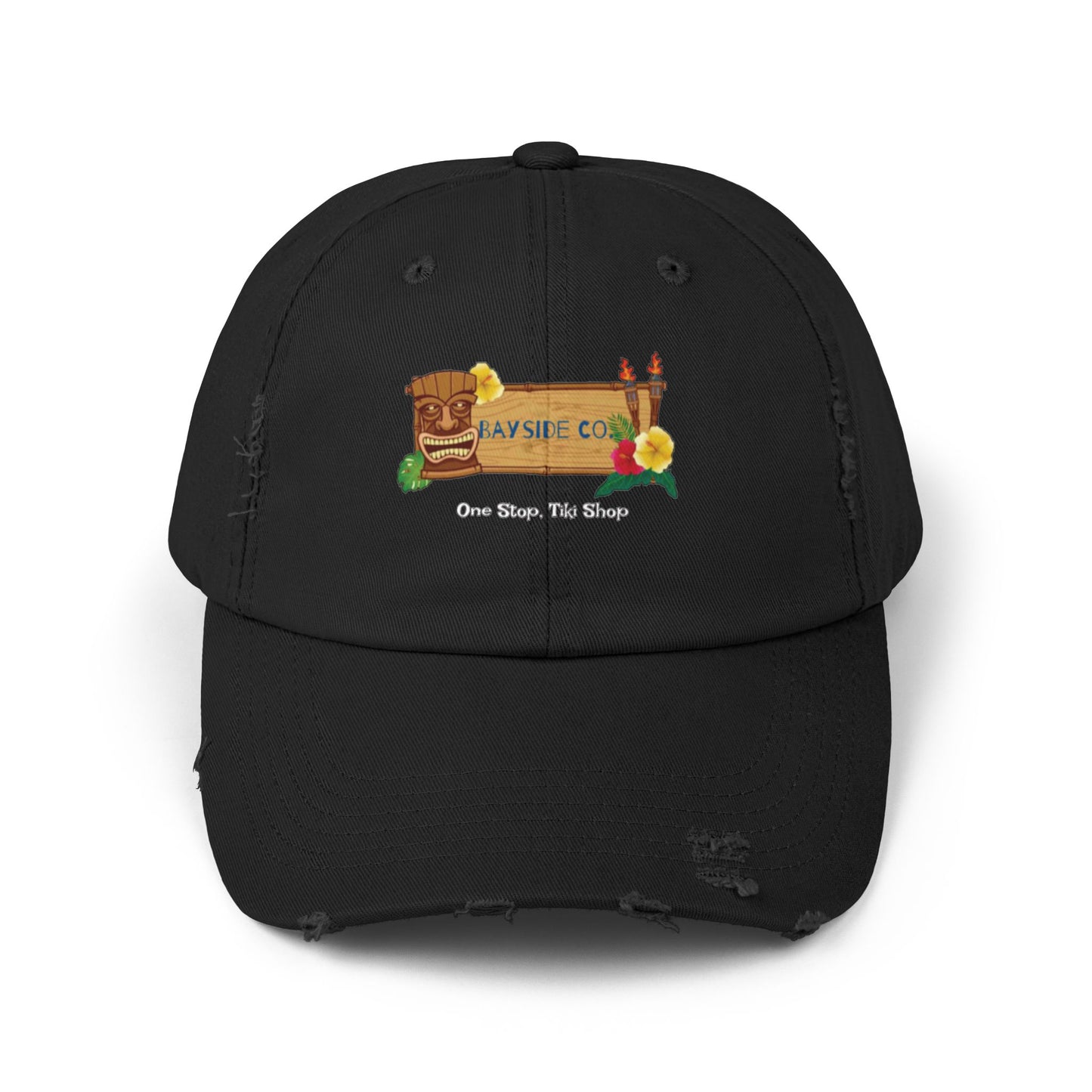 Bayside Co "One Stop, Tiki Shop" Distressed Coastal Cap