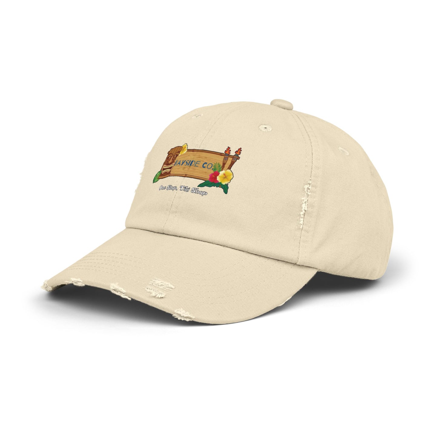 Bayside Co "One Stop, Tiki Shop" Distressed Coastal Cap