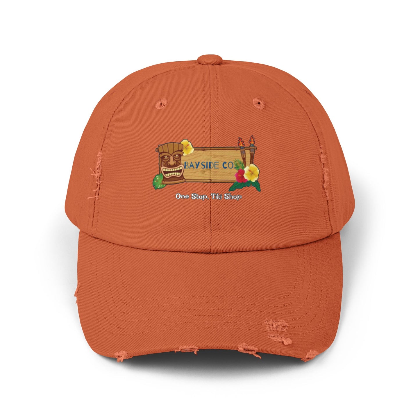 Bayside Co "One Stop, Tiki Shop" Distressed Coastal Cap