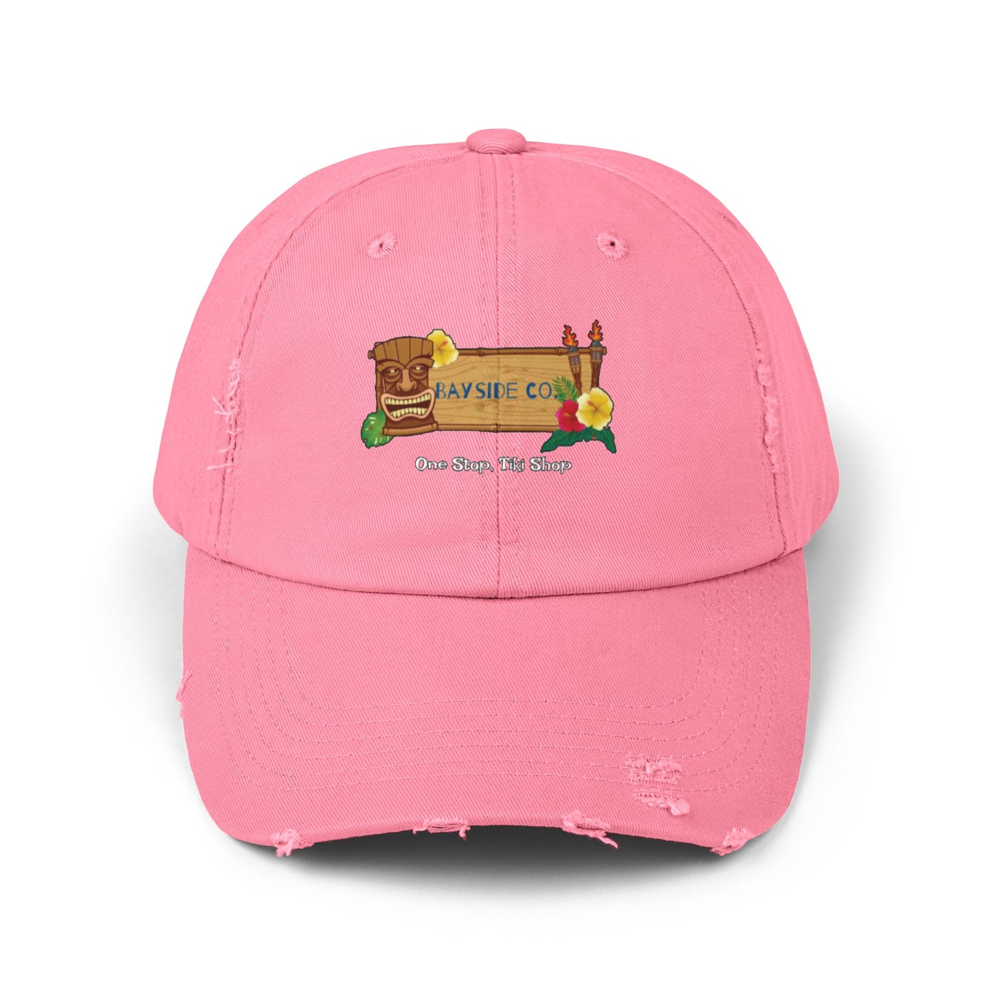 Bayside Co "One Stop, Tiki Shop" Distressed Coastal Cap
