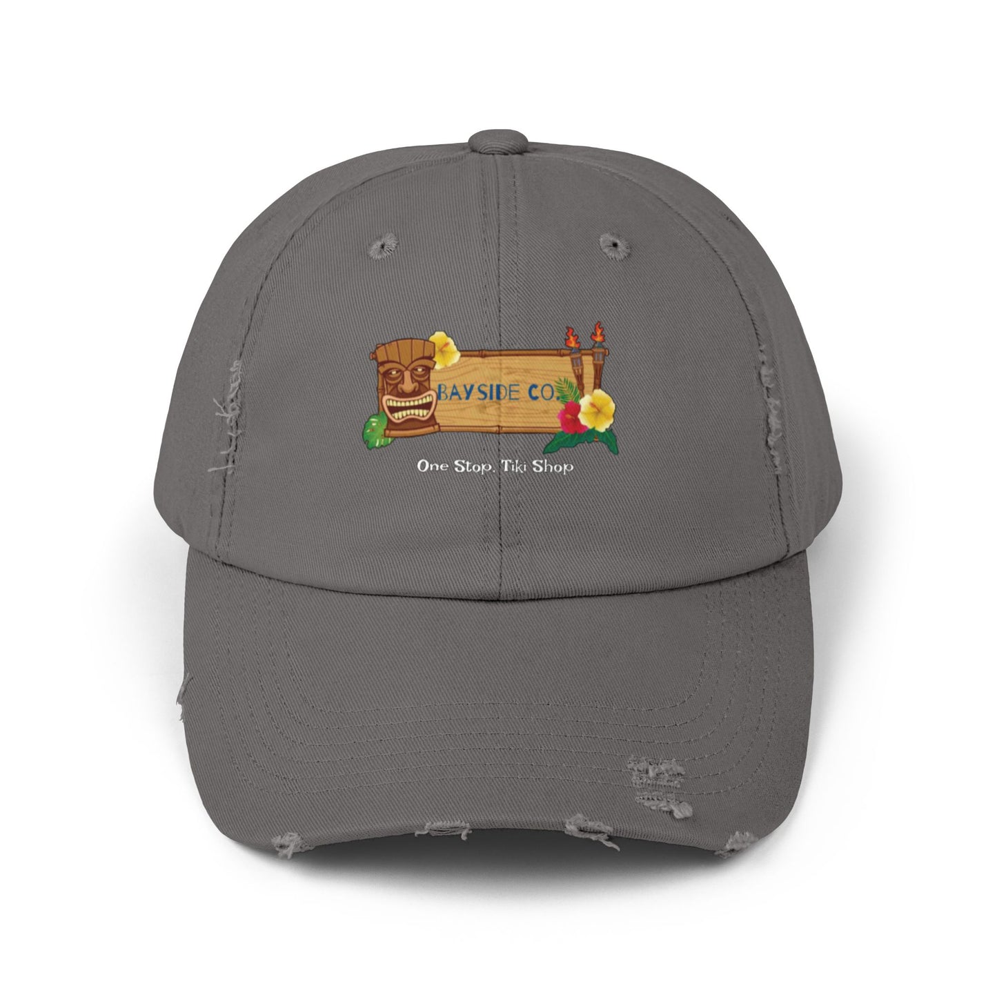 Bayside Co "One Stop, Tiki Shop" Distressed Coastal Cap