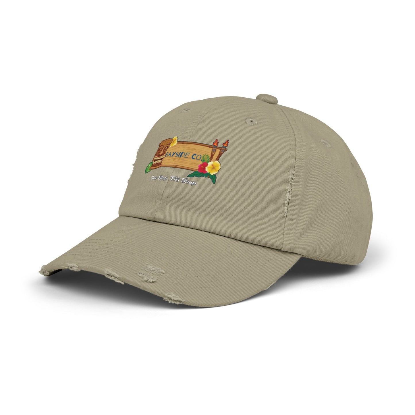 Bayside Co "One Stop, Tiki Shop" Distressed Coastal Cap