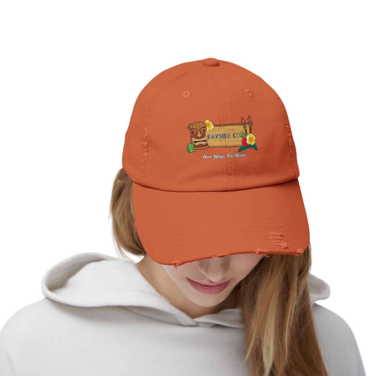 Bayside Co "One Stop, Tiki Shop" Distressed Coastal Cap