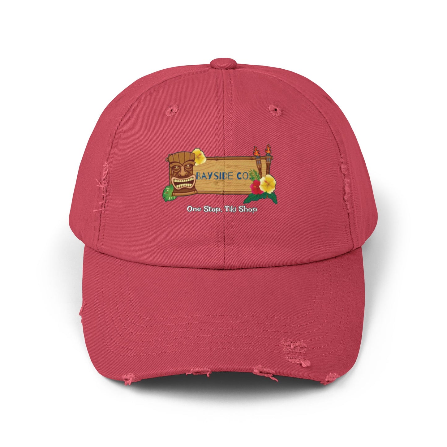 Bayside Co "One Stop, Tiki Shop" Distressed Coastal Cap