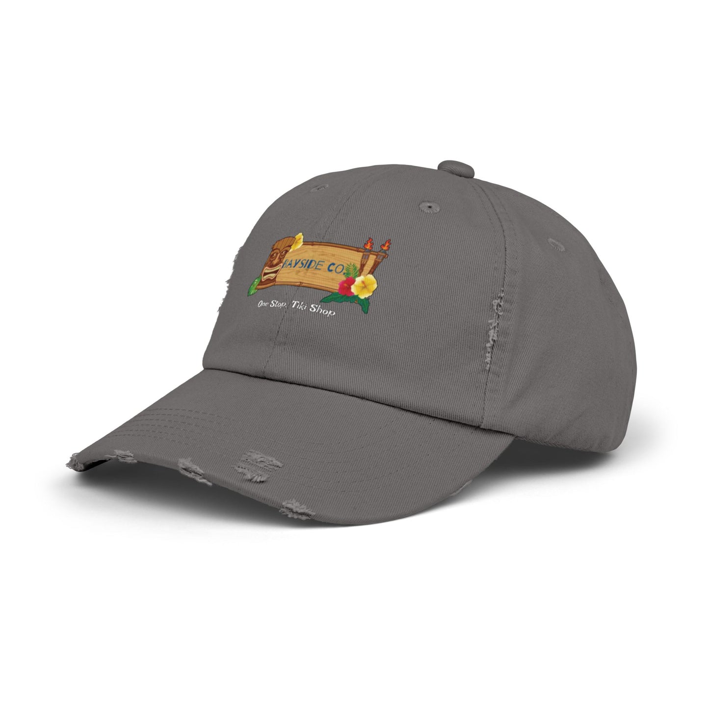 Bayside Co "One Stop, Tiki Shop" Distressed Coastal Cap