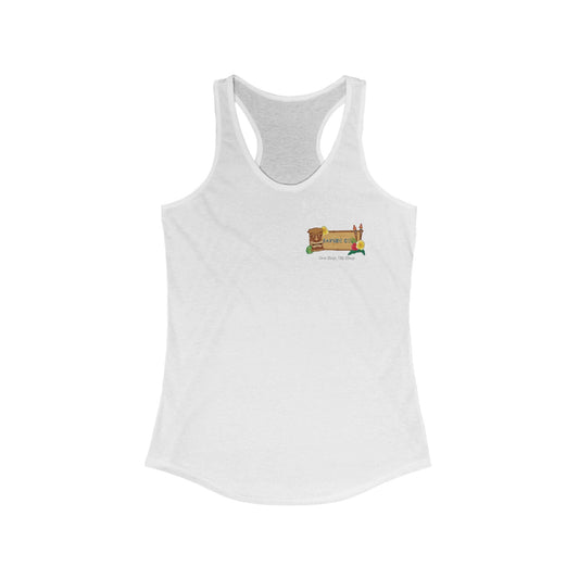 Bayside Co "One Stop, Tiki Shop" Women's Razorback Tank Top
