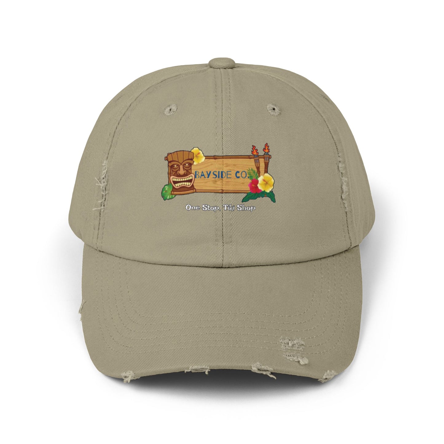 Bayside Co "One Stop, Tiki Shop" Distressed Coastal Cap