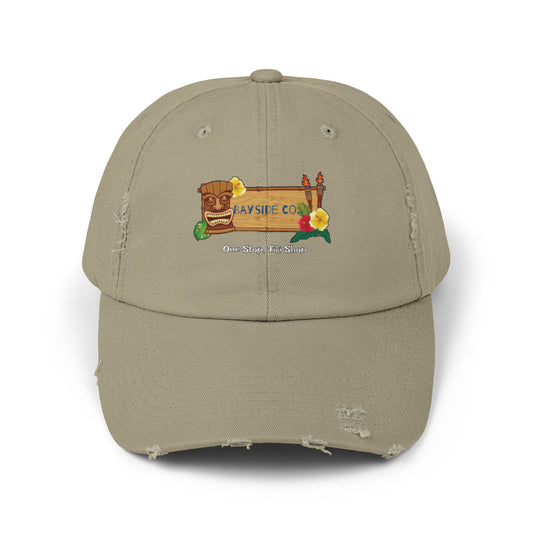 Bayside Co "One Stop, Tiki Shop" Distressed Coastal Cap