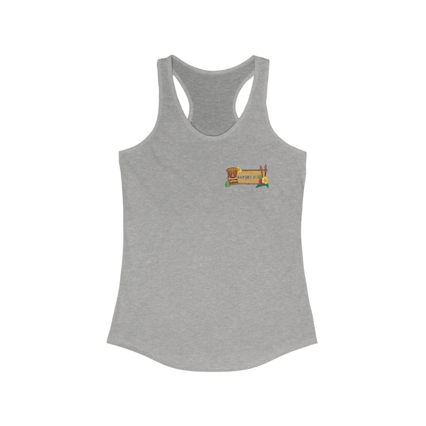 Bayside Co "One Stop, Tiki Shop" Women's Razorback Tank Top
