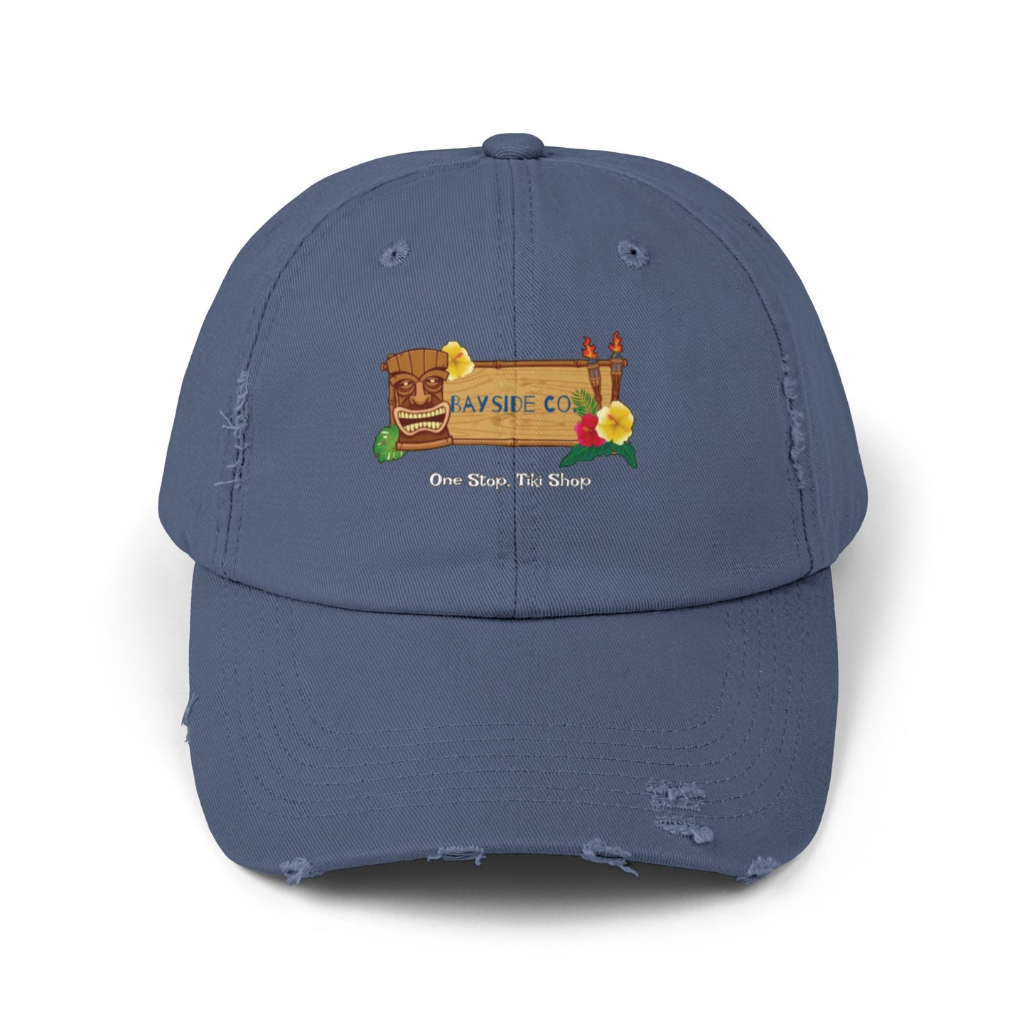 Bayside Co "One Stop, Tiki Shop" Distressed Coastal Cap